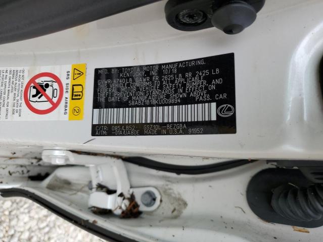 Photo 10 from auction – 2019 LEXUS ES 350 with VIN 58ABZ1B18KU009894
