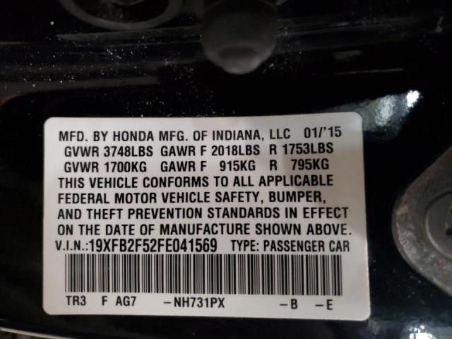 Photo 10 from auction – 2015 HONDA CIVIC LX with VIN 19XFB2F52FE041569