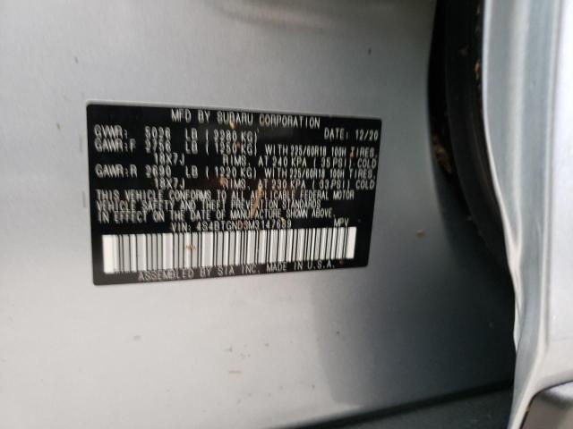 Photo 10 from auction – 2021 SUBARU OUTBACK LI with VIN 4S4BTGND3M3147689