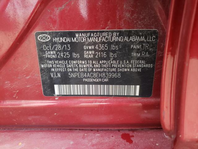 Photo 10 from auction – 2014 HYUNDAI SONATA GLS with VIN 5NPEB4AC8EH839968
