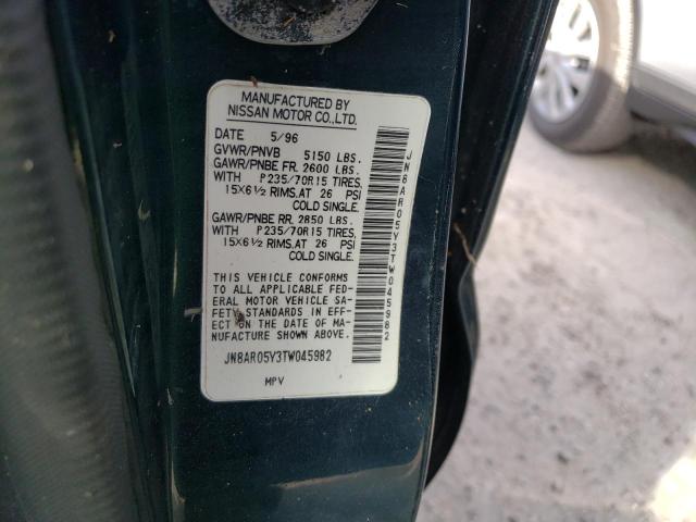 Photo 10 from auction – 1996 NISSAN PATHFINDER with VIN JN8AR05Y3TW045982