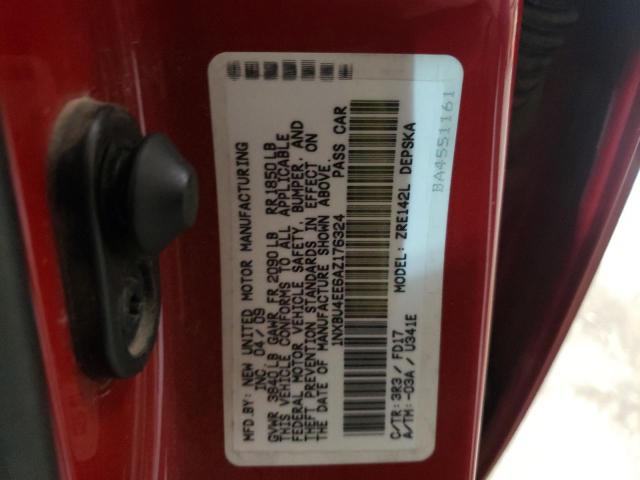 Photo 10 from auction – 2010 TOYOTA COROLLA BA with VIN 1NXBU4EE6AZ176324