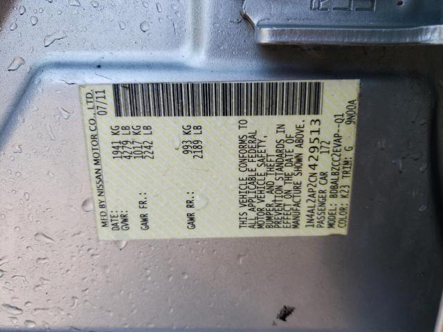 Photo 10 from auction – 2012 NISSAN ALTIMA BAS with VIN 1N4AL2AP2CN429513