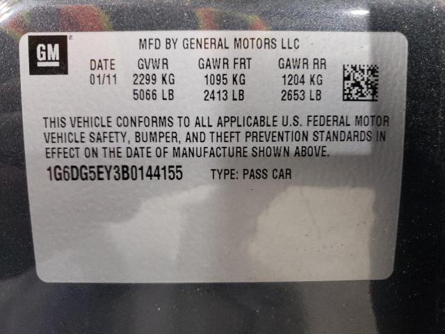 Photo 10 from auction – 2011 CADILLAC CTS LUXURY with VIN 1G6DG5EY3B0144155