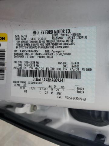 Photo 10 from auction – 2017 LINCOLN MKZ PREMIE with VIN 3LN6L5A98HR609341