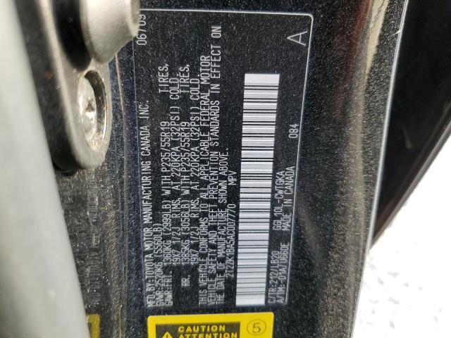 Photo 10 from auction – 2010 LEXUS RX 350 with VIN 2T2ZK1BA5AC007770