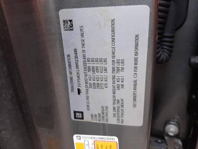 Photo 10 from auction – 2021 CADILLAC ESCALADE P with VIN 1GYS4DKL0MR230449