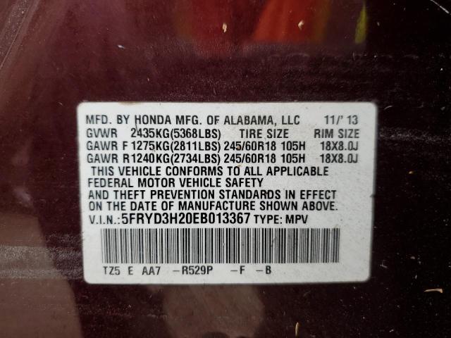 Photo 10 from auction – 2014 ACURA MDX with VIN 5FRYD3H20EB013367