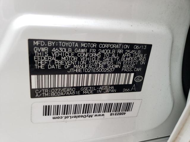 Photo 10 from auction – 2014 LEXUS IS 350 with VIN JTHBE1D21E5002537