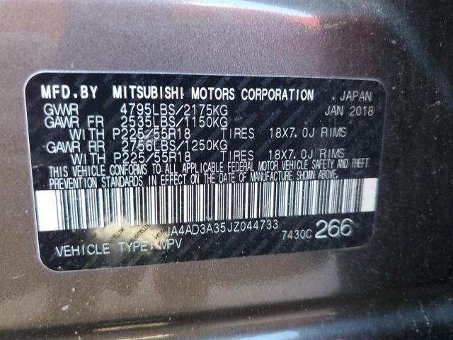Photo 10 from auction – 2018 MITSUBISHI OUTLANDER with VIN JA4AD3A35JZ044733