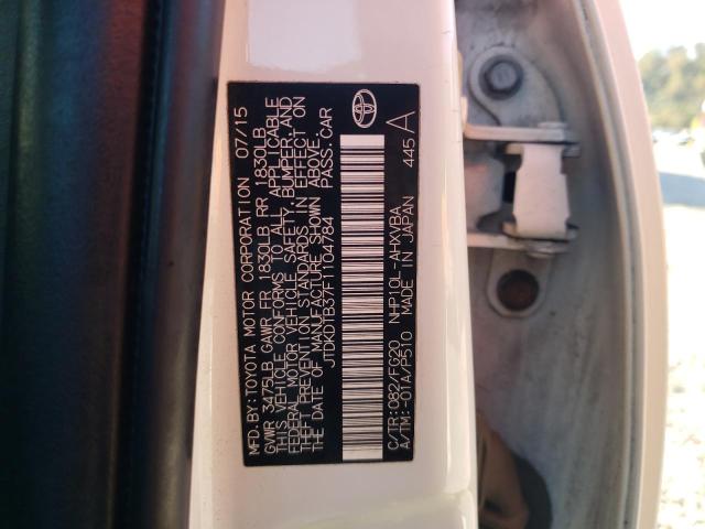 Photo 10 from auction – 2015 TOYOTA PRIUS C with VIN JTDKDTB37F1104784