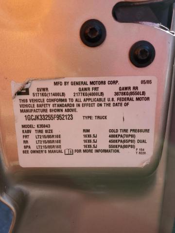 Photo 10 from auction – 2005 CHEVROLET SILVERADO with VIN 1GCJK33255F952123