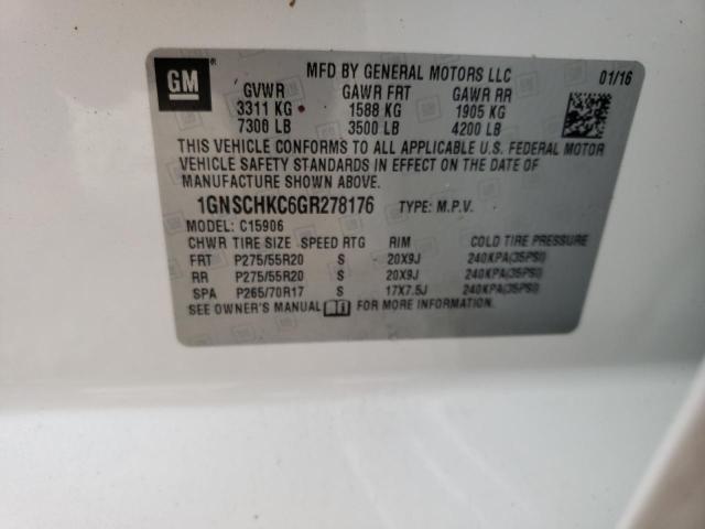 Photo 10 from auction – 2016 CHEVROLET SUBURBAN C with VIN 1GNSCHKC6GR278176