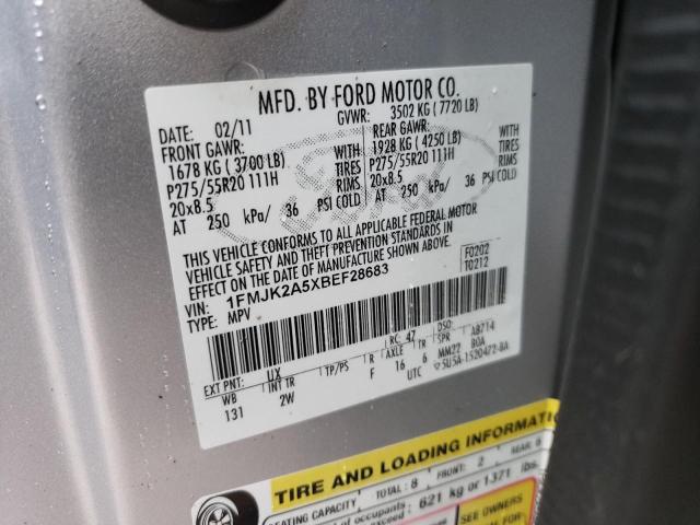 Photo 10 from auction – 2011 FORD EXPEDITION with VIN 1FMJK2A5XBEF28683