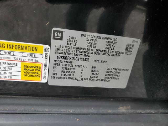 Photo 10 from auction – 2016 GMC ACADIA SLE with VIN 1GKKRPKD1GJ131423
