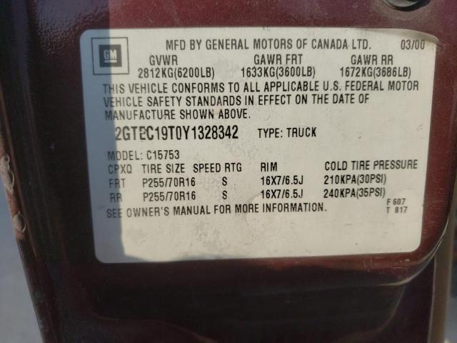 Photo 10 from auction – 2000 GMC NEW SIERRA with VIN 2GTEC19T0Y1328342