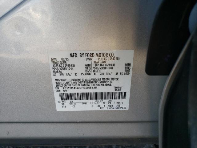 Photo 10 from auction – 2015 FORD EDGE SE with VIN 2FMTK4G99FBB45835