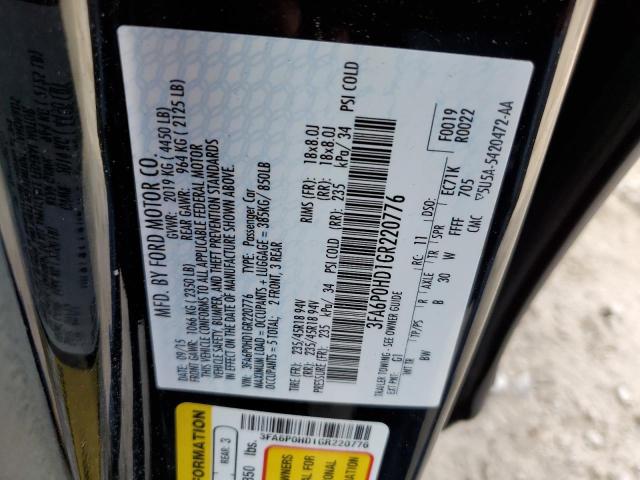 Photo 10 from auction – 2016 FORD FUSION SE with VIN 3FA6P0HD1GR220776