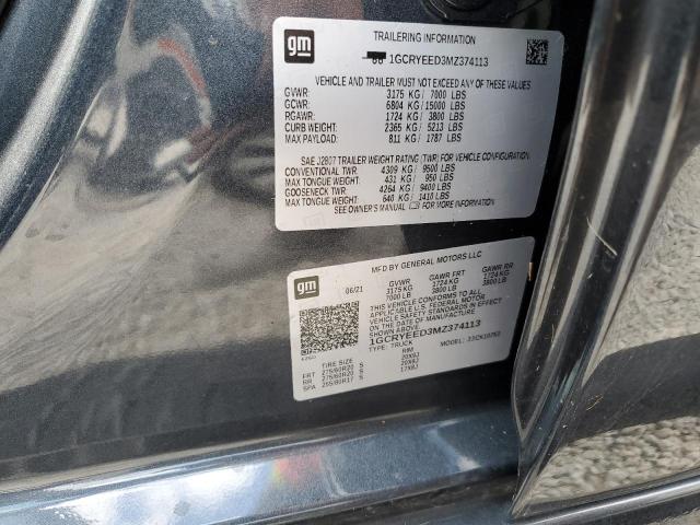 Photo 10 from auction – 2021 CHEVROLET SILVERADO with VIN 1GCRYEED3MZ374113