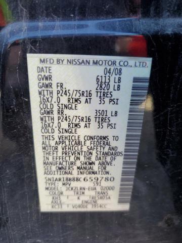 Photo 10 from auction – 2008 NISSAN PATHFINDER with VIN 5N1AR18B88C659780