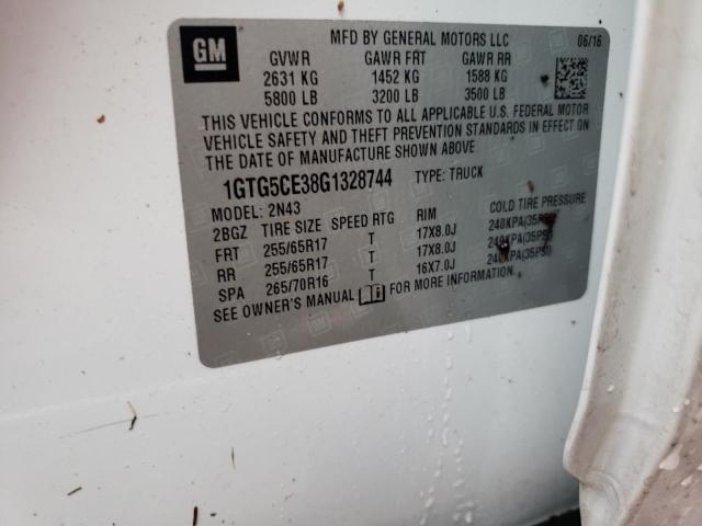 Photo 10 from auction – 2016 GMC CANYON SLE with VIN 1GTG5CE38G1328744