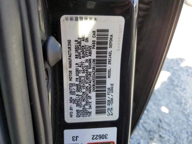 Photo 10 from auction – 2010 TOYOTA COROLLA BA with VIN 1NXBU4EE0AZ381136