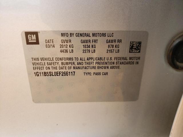 Photo 10 from auction – 2014 CHEVROLET MALIBU LS with VIN 1G11B5SL0EF266117