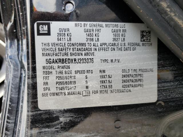 Photo 10 from auction – 2011 BUICK ENCLAVE CX with VIN 5GAKRBEDXBJ203076