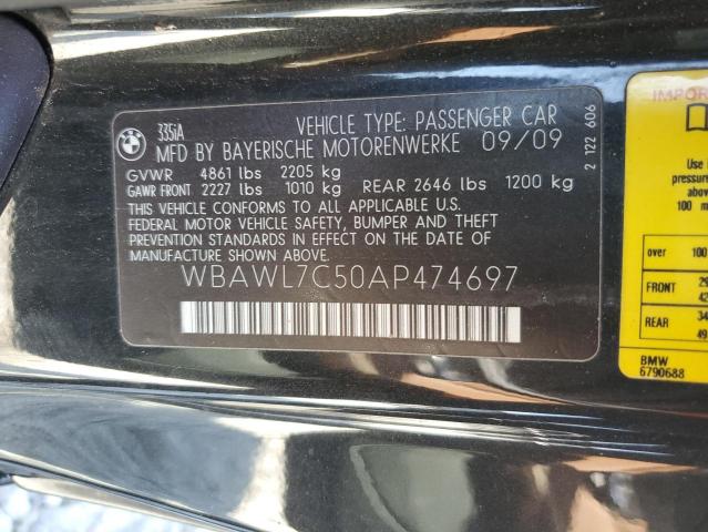 Photo 10 from auction – 2010 BMW 335 I with VIN WBAWL7C50AP474697