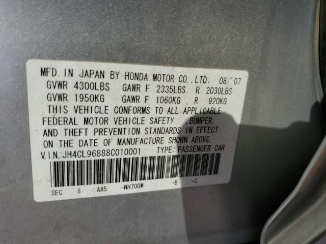 Photo 10 from auction – 2008 ACURA TSX with VIN JH4CL96888C010001