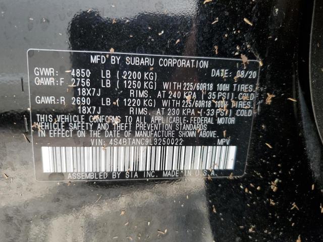 Photo 10 from auction – 2020 SUBARU OUTBACK LI with VIN 4S4BTANC9L3250022