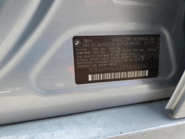 Photo 10 from auction – 2010 BMW 328 I with VIN WBAPH7G52ANM50767