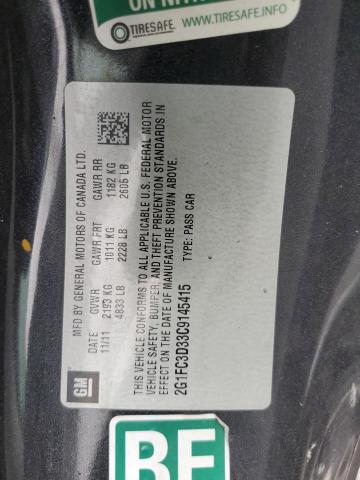 Photo 10 from auction – 2012 CHEVROLET CAMARO LT with VIN 2G1FC3D33C9145415