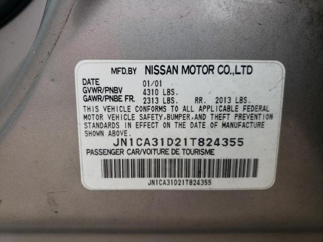 Photo 10 from auction – 2001 NISSAN MAXIMA GXE with VIN JN1CA31D21T824355