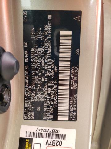 Photo 10 from auction – 2005 TOYOTA SIENNA CE with VIN 5TDZA23C45S281441
