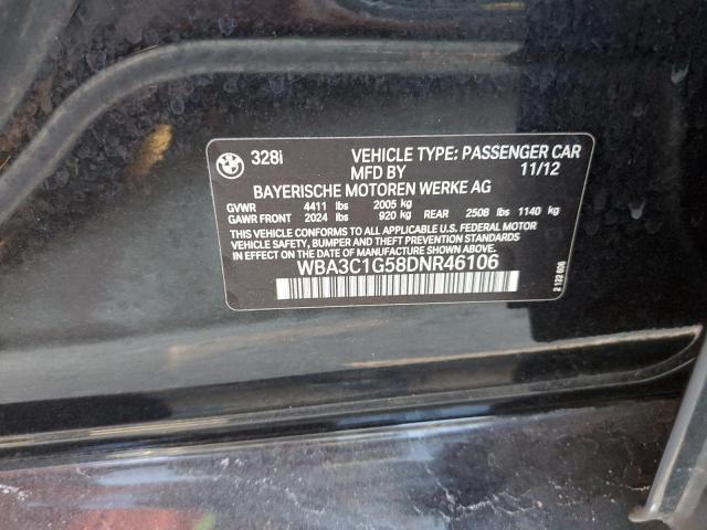 Photo 10 from auction – 2013 BMW 328 I SULE with VIN WBA3C1G58DNR46106