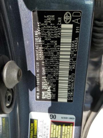 Photo 10 from auction – 2015 TOYOTA COROLLA L with VIN 2T1BURHE9FC338349