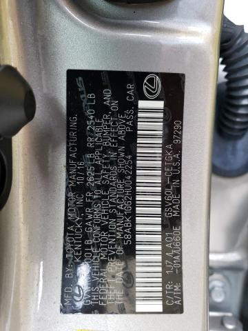 Photo 10 from auction – 2017 LEXUS ES 350 with VIN 58ABK1GG2HU042254