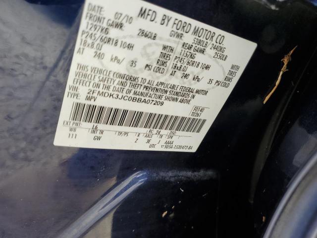 Photo 10 from auction – 2011 FORD EDGE SEL with VIN 2FMDK3JC0BBA07209