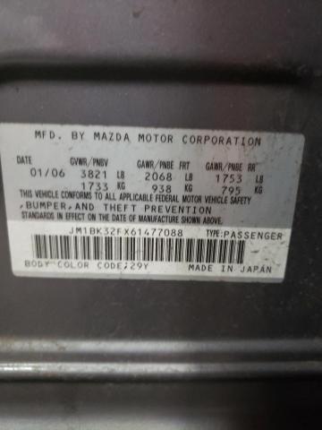 Photo 10 from auction – 2006 MAZDA 3 I with VIN JM1BK32FX61477088