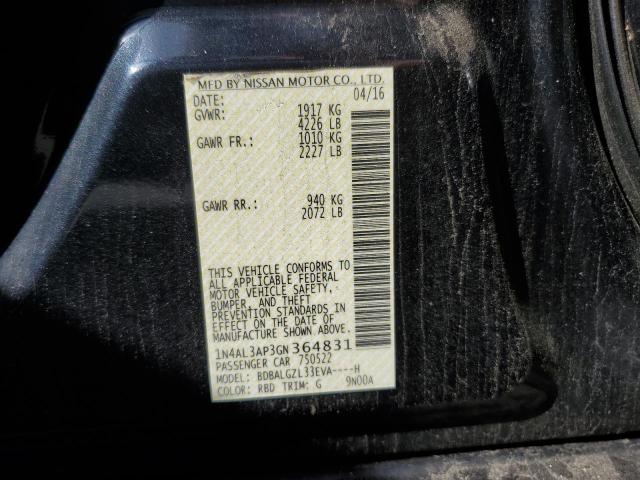 Photo 10 from auction – 2016 NISSAN ALTIMA 2.5 with VIN 1N4AL3AP3GN364831