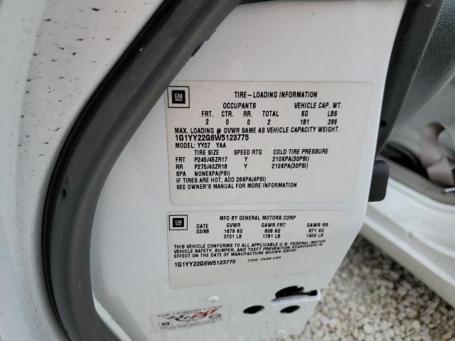 Photo 10 from auction – 1998 CHEVROLET CORVETTE with VIN 1G1YY22G6W5123775