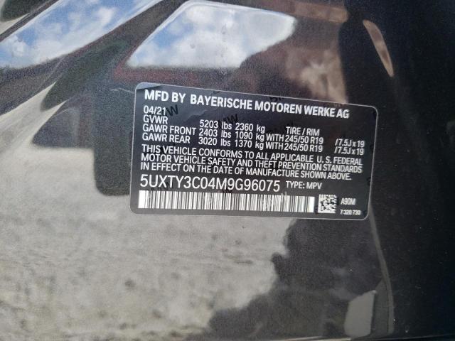 Photo 10 from auction – 2021 BMW X3 SDRIVE3 with VIN 5UXTY3C04M9G96075