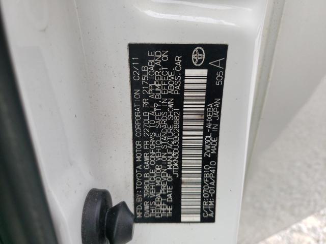 Photo 10 from auction – 2011 TOYOTA PRIUS with VIN JTDKN3DU3B0288821