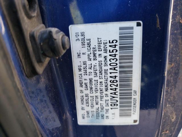 Photo 10 from auction – 2001 ACURA 3.2CL TYPE with VIN 19UYA42641A034545
