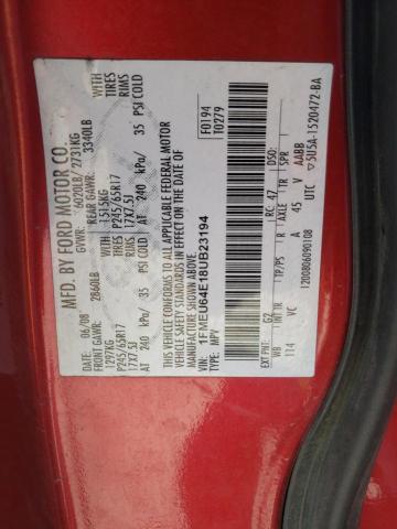 Photo 10 from auction – 2008 FORD EXPLORER E with VIN 1FMEU64E18UB23194