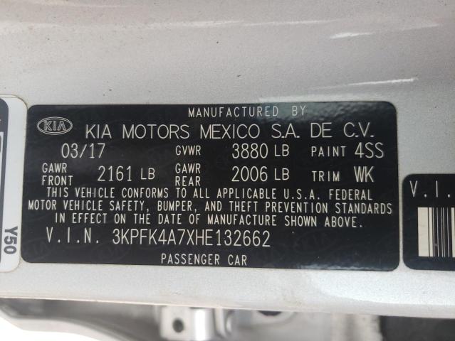 Photo 10 from auction – 2017 KIA FORTE LX with VIN 3KPFK4A7XHE132662