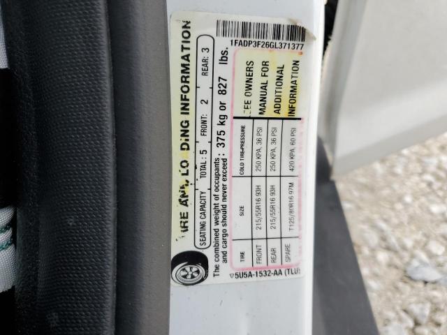 Photo 10 from auction – 2016 FORD FOCUS SE with VIN 1FADP3F26GL371377
