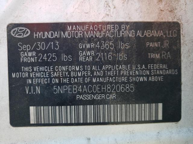 Photo 10 from auction – 2014 HYUNDAI SONATA GLS with VIN 5NPEB4AC0EH820685