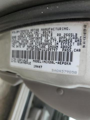 Photo 10 from auction – 2001 TOYOTA AVALON XL with VIN 4T1BF28B41U189797